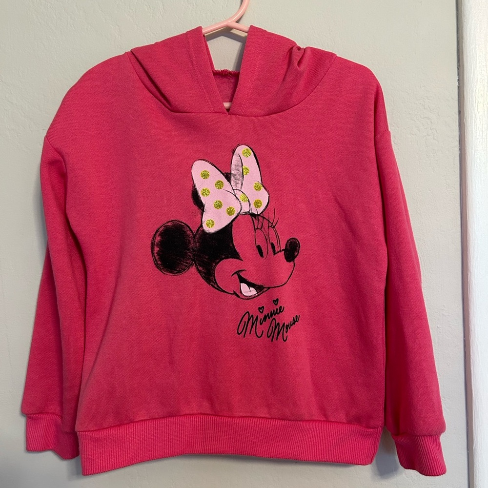 Girls Minnie Mouse Pink Sweatshirt